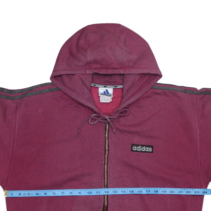 Mens UK Size M adidas Purple Full Zip Hoodie