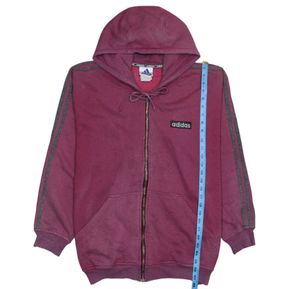Mens UK Size M adidas Purple Full Zip Hoodie