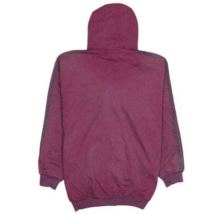 Mens UK Size M adidas Purple Full Zip Hoodie