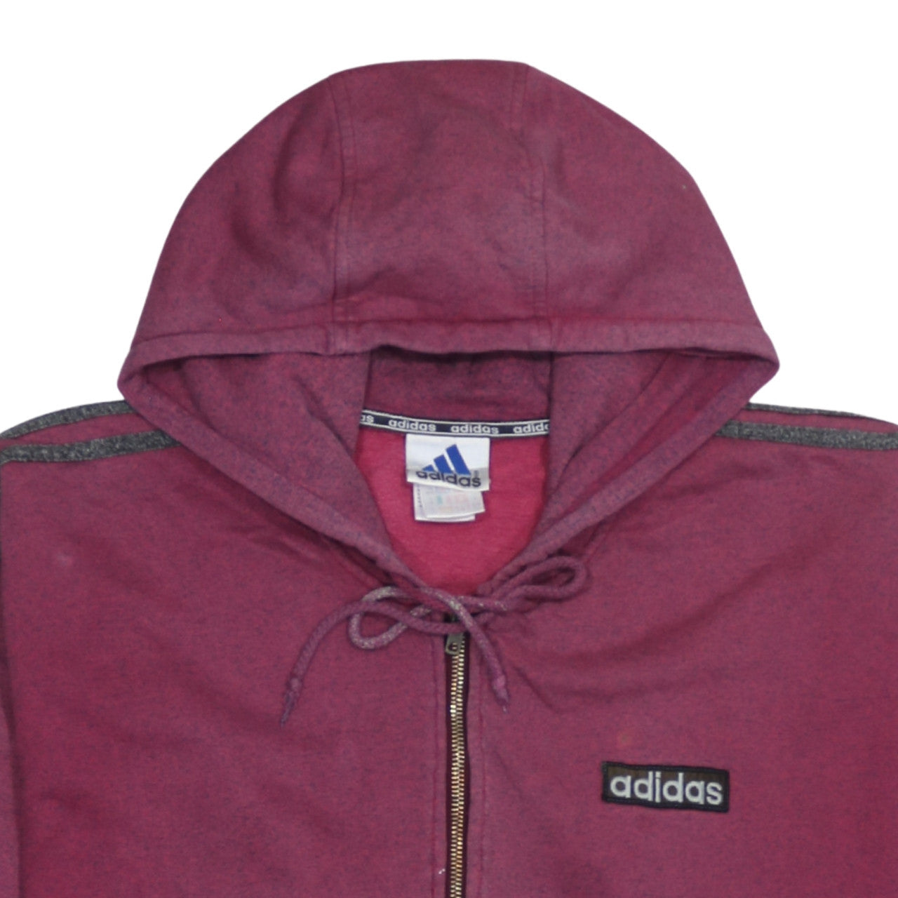 Mens UK Size M adidas Purple Full Zip Hoodie