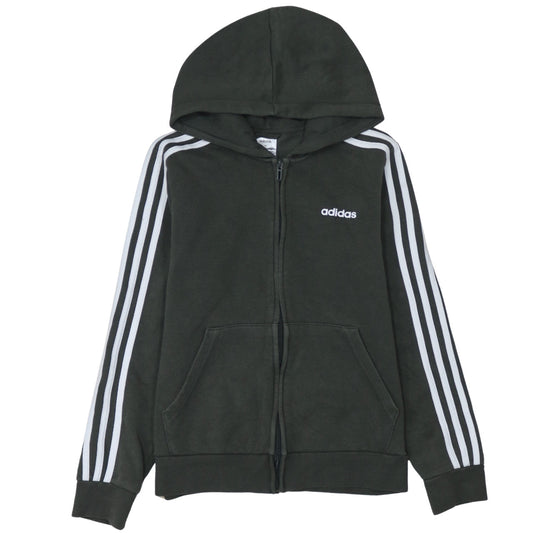 Womens UK Size M adidas Black Full Zip Hoodie