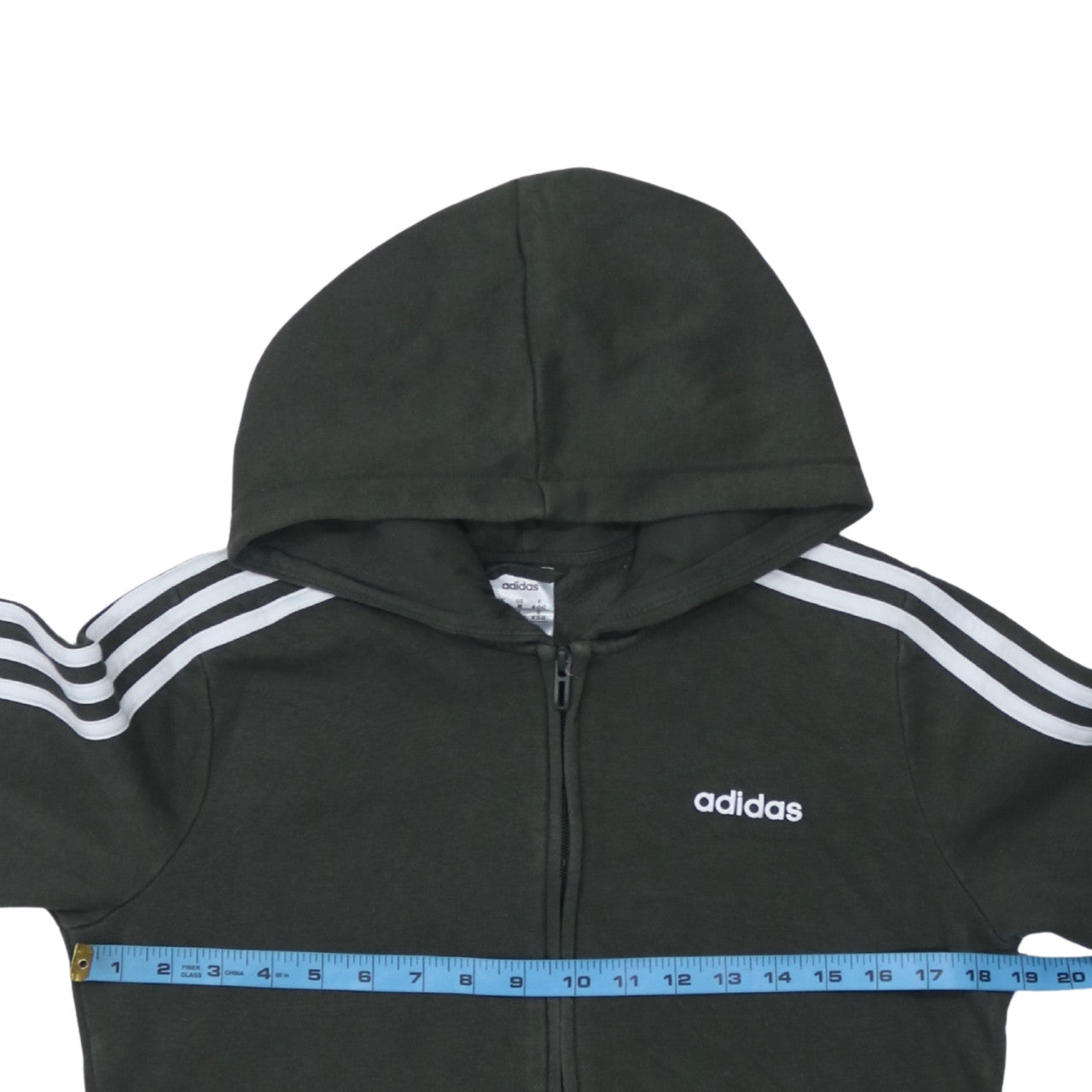 Womens UK Size M adidas Black Full Zip Hoodie