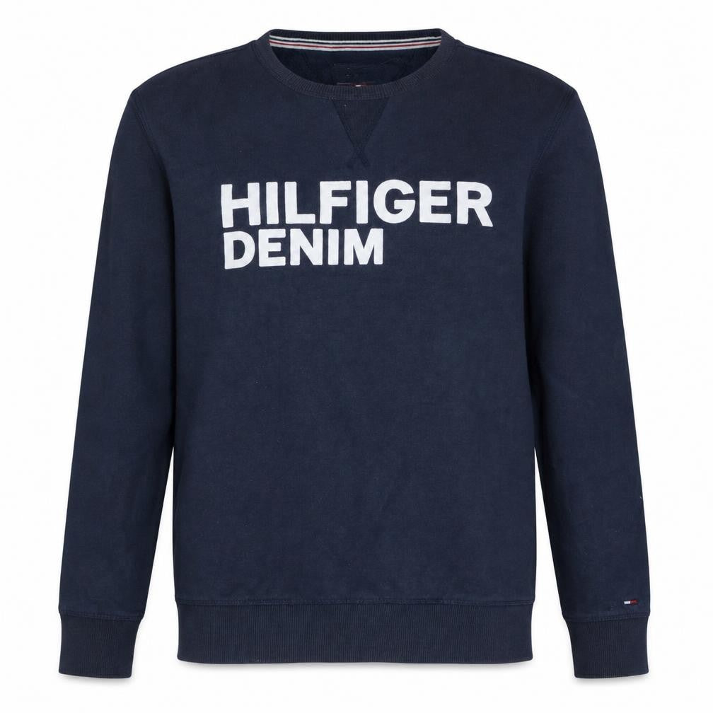 Mens UK Size S Hilfiger Denim Blue Pullover Sweatshirt