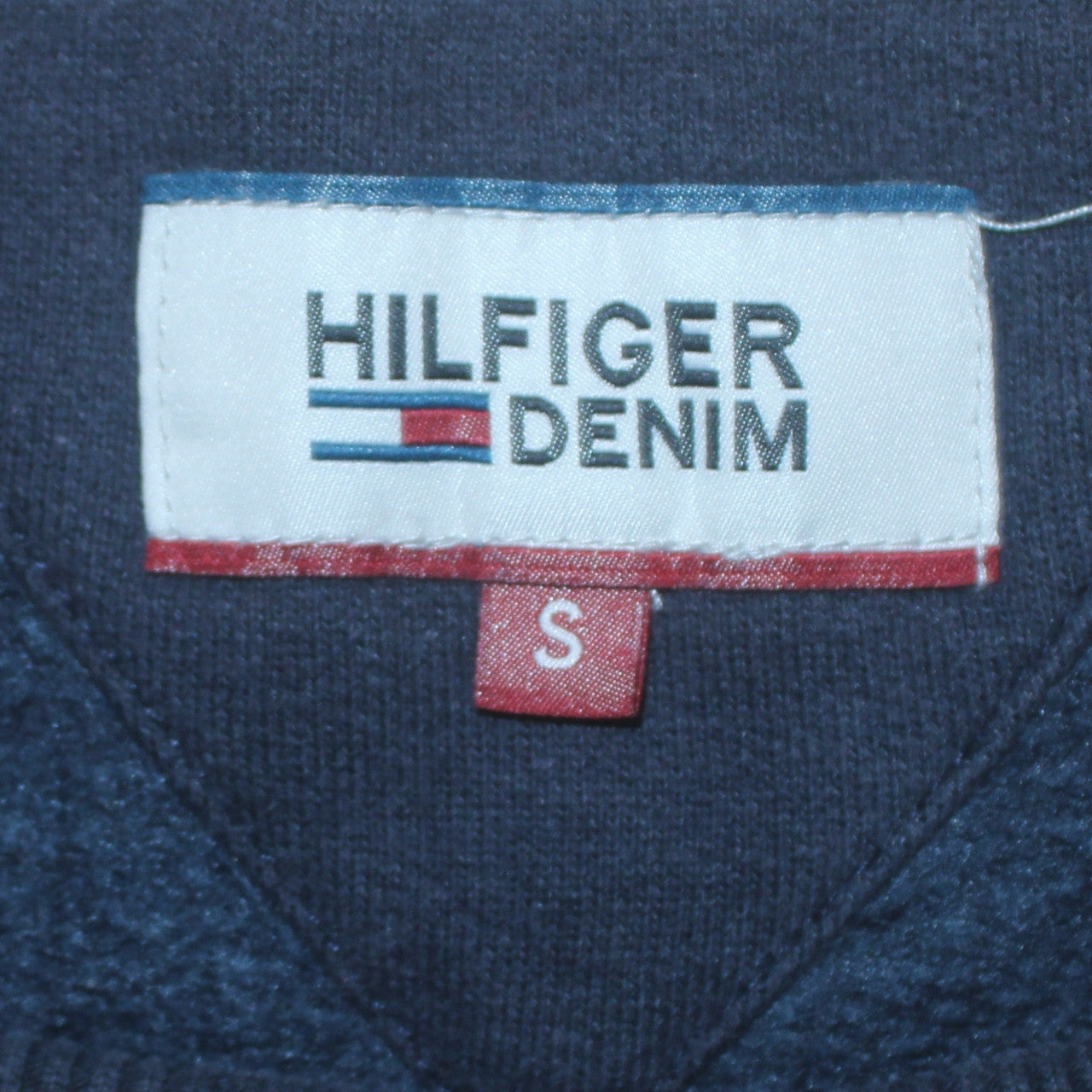 Mens UK Size S Hilfiger Denim Blue Pullover Sweatshirt