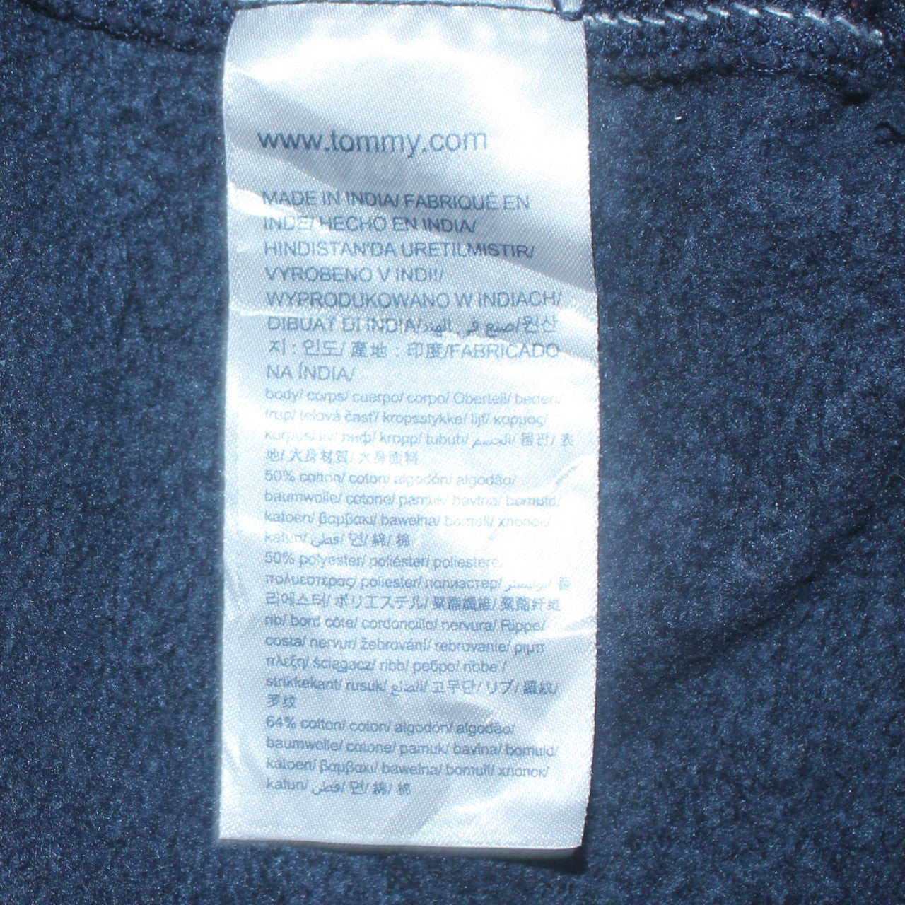 Mens UK Size S Hilfiger Denim Blue Pullover Sweatshirt