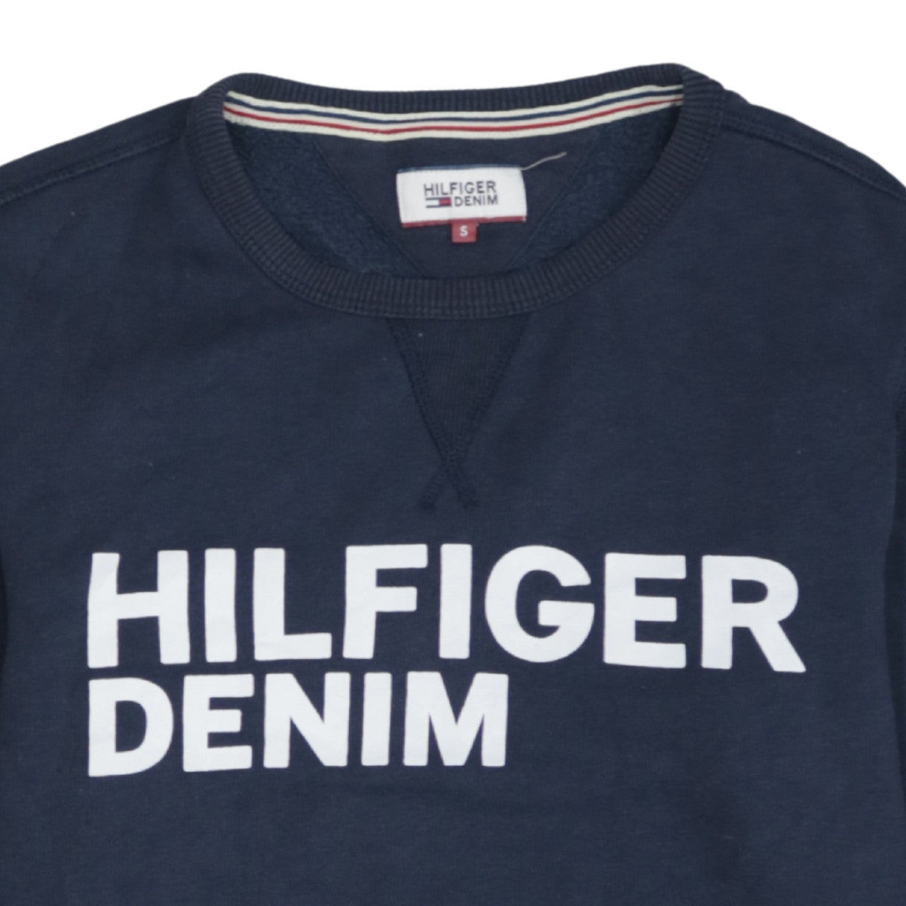 Mens UK Size S Hilfiger Denim Blue Pullover Sweatshirt