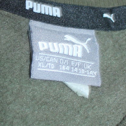 Puma Boys Green Crew Neck Pullover Sweatshirt 13-14 Years Logo Print