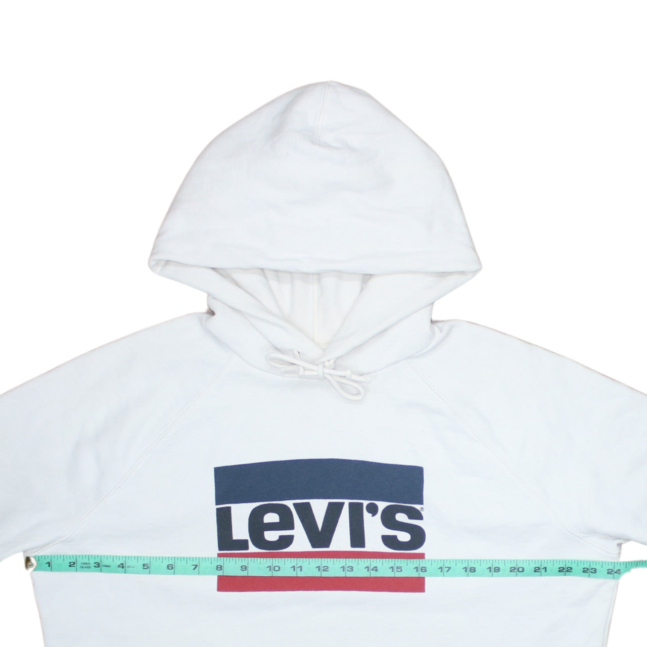 Mens UK Size L Levi's White Pullover Hoodie