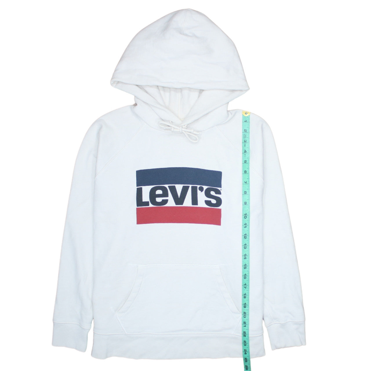 Mens UK Size L Levi's White Pullover Hoodie