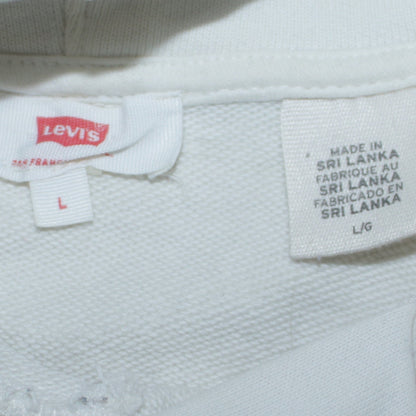 Mens UK Size L Levi's White Pullover Hoodie
