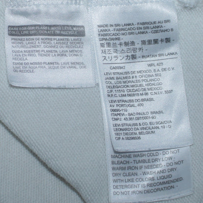Mens UK Size L Levi's White Pullover Hoodie
