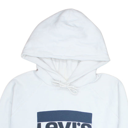 Mens UK Size L Levi's White Pullover Hoodie