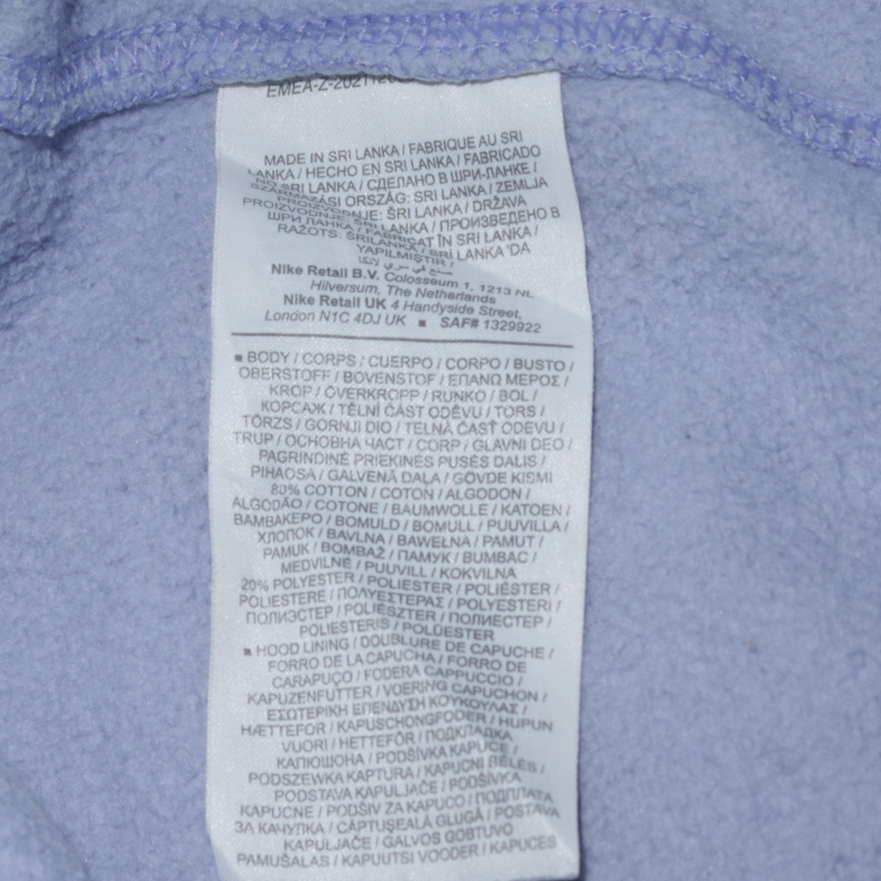 Womens UK Size XS Nike Blue Pullover Hoodie