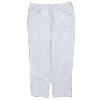 Womens UK Size 10 Levi's Classic Fit Capri White Jeans