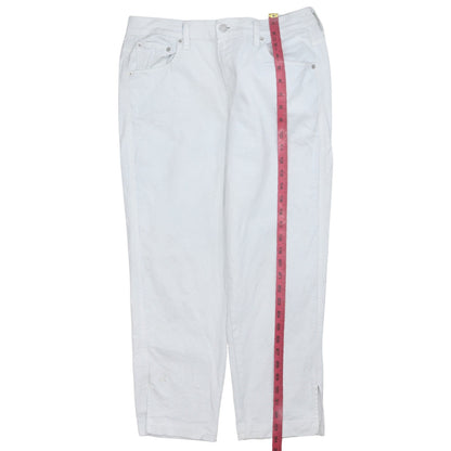 Womens UK Size 10 Levi's Classic Fit Capri White Jeans
