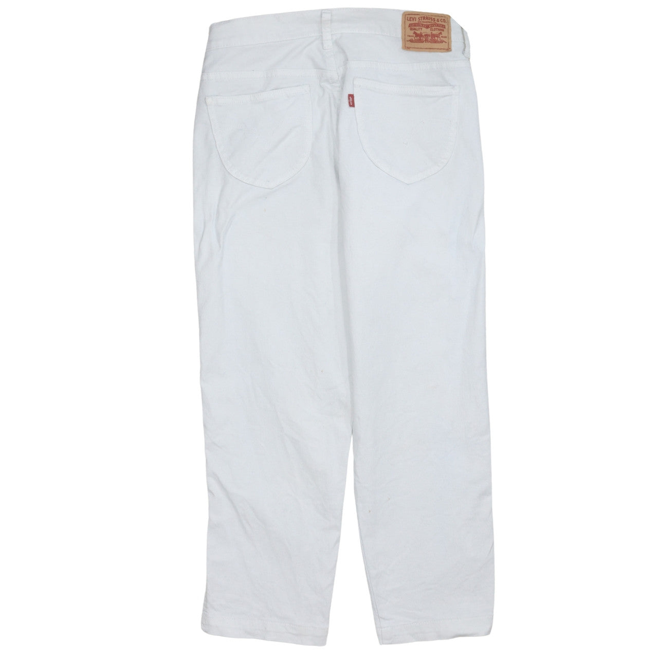 Womens UK Size 10 Levi's Classic Fit Capri White Jeans