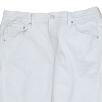 Womens UK Size 10 Levi's Classic Fit Capri White Jeans
