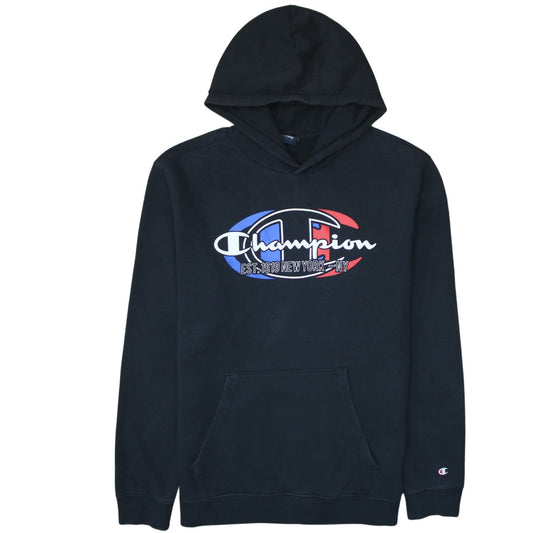 Mens UK Size XL Champion Black Pullover Hoodie