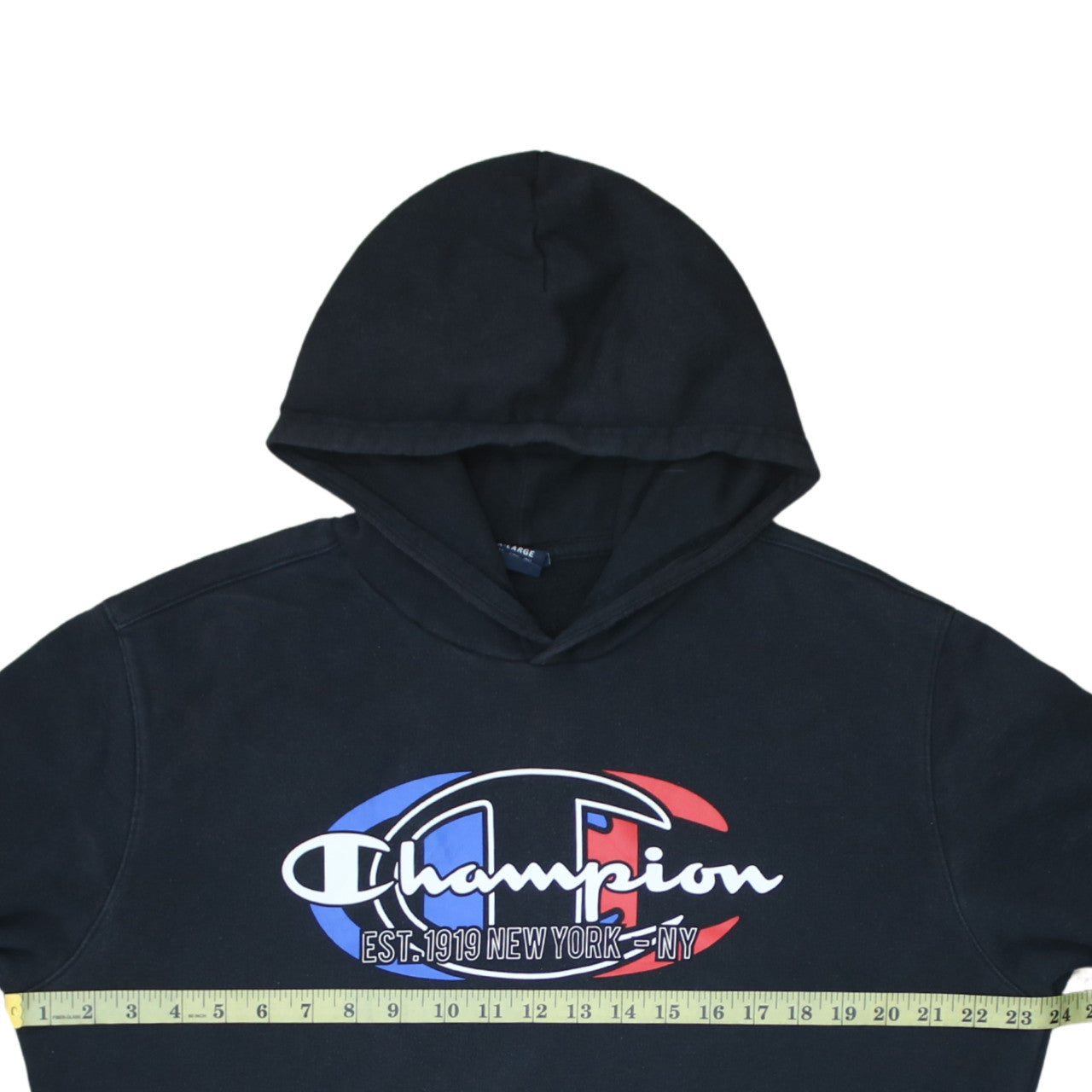 Mens UK Size XL Champion Black Pullover Hoodie