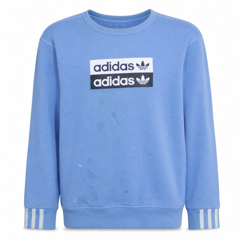 Adidas Boys Blue Crew Neck Pullover Sweatshirt Size 11-12 Years