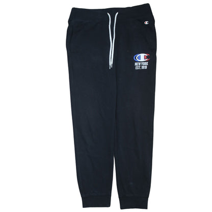 Mens UK Size M Champion Regular Fit Jogger Black Trousers