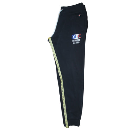 Mens UK Size M Champion Regular Fit Jogger Black Trousers