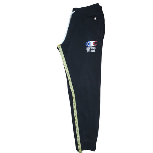 Mens UK Size M Champion Regular Fit Jogger Black Trousers