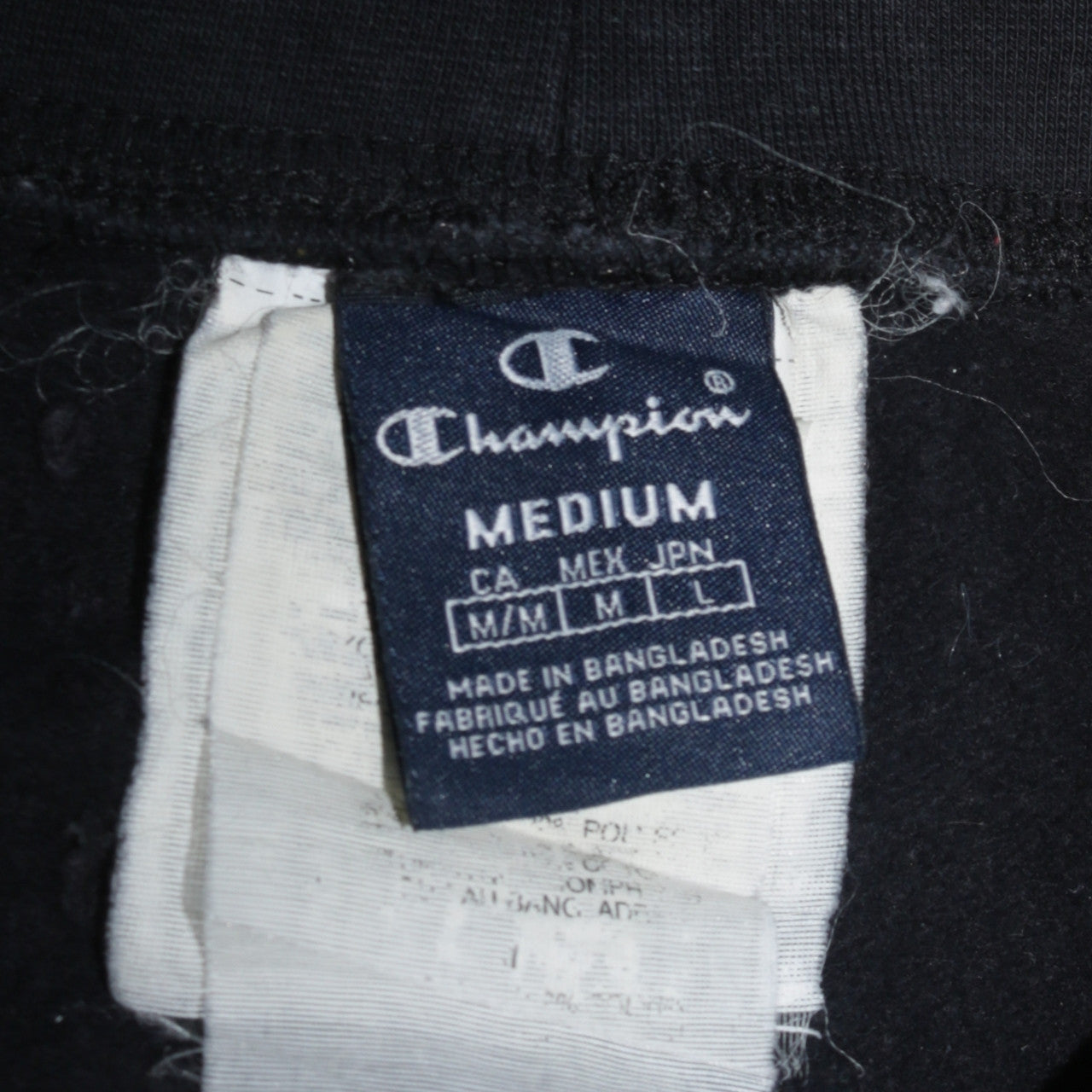Mens UK Size M Champion Regular Fit Jogger Black Trousers