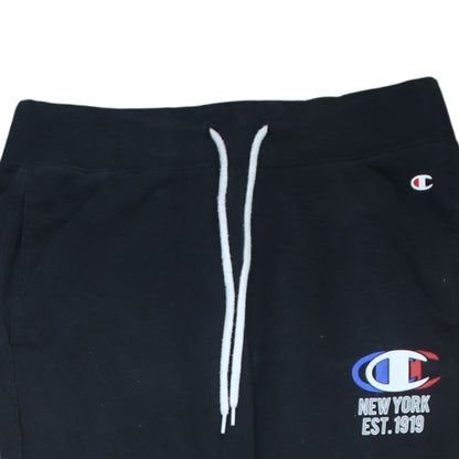 Mens UK Size M Champion Regular Fit Jogger Black Trousers