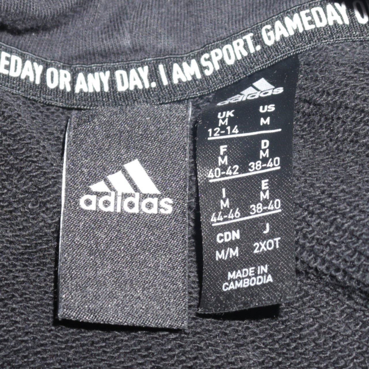 Womens UK Size M adidas Black Pullover Hoodie