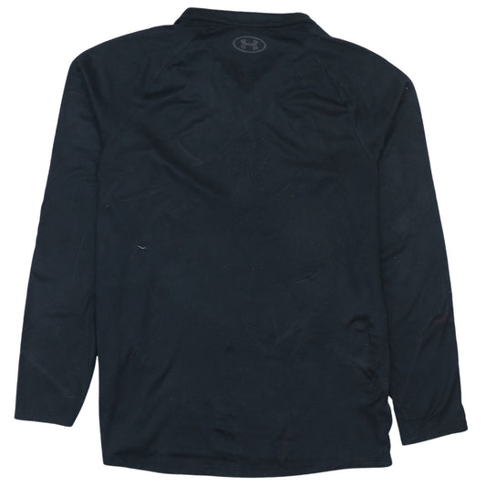 Under Armour Mens Black 1/4 Zip Long Sleeve Training Top Size M