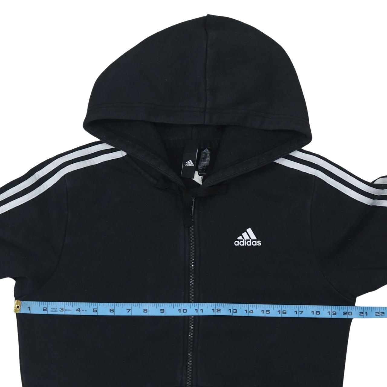 Mens UK Size S adidas Black Full Zip Hoodie