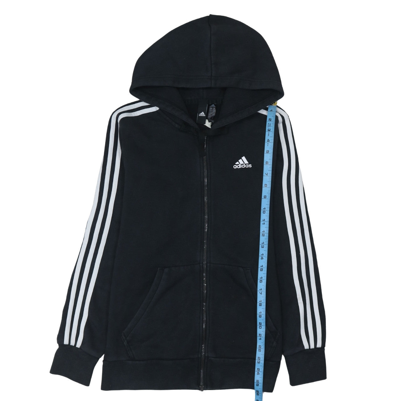 Mens UK Size S adidas Black Full Zip Hoodie