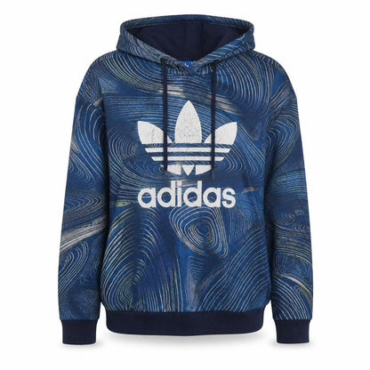 Womens UK Size 16 adidas Blue Pullover Hoodie