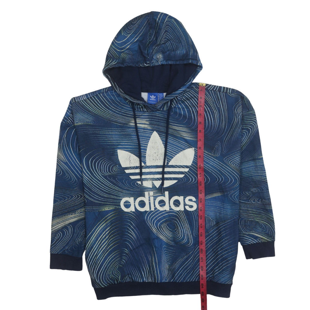 Womens UK Size 16 adidas Blue Pullover Hoodie