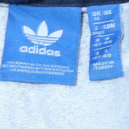 Womens UK Size 16 adidas Blue Pullover Hoodie