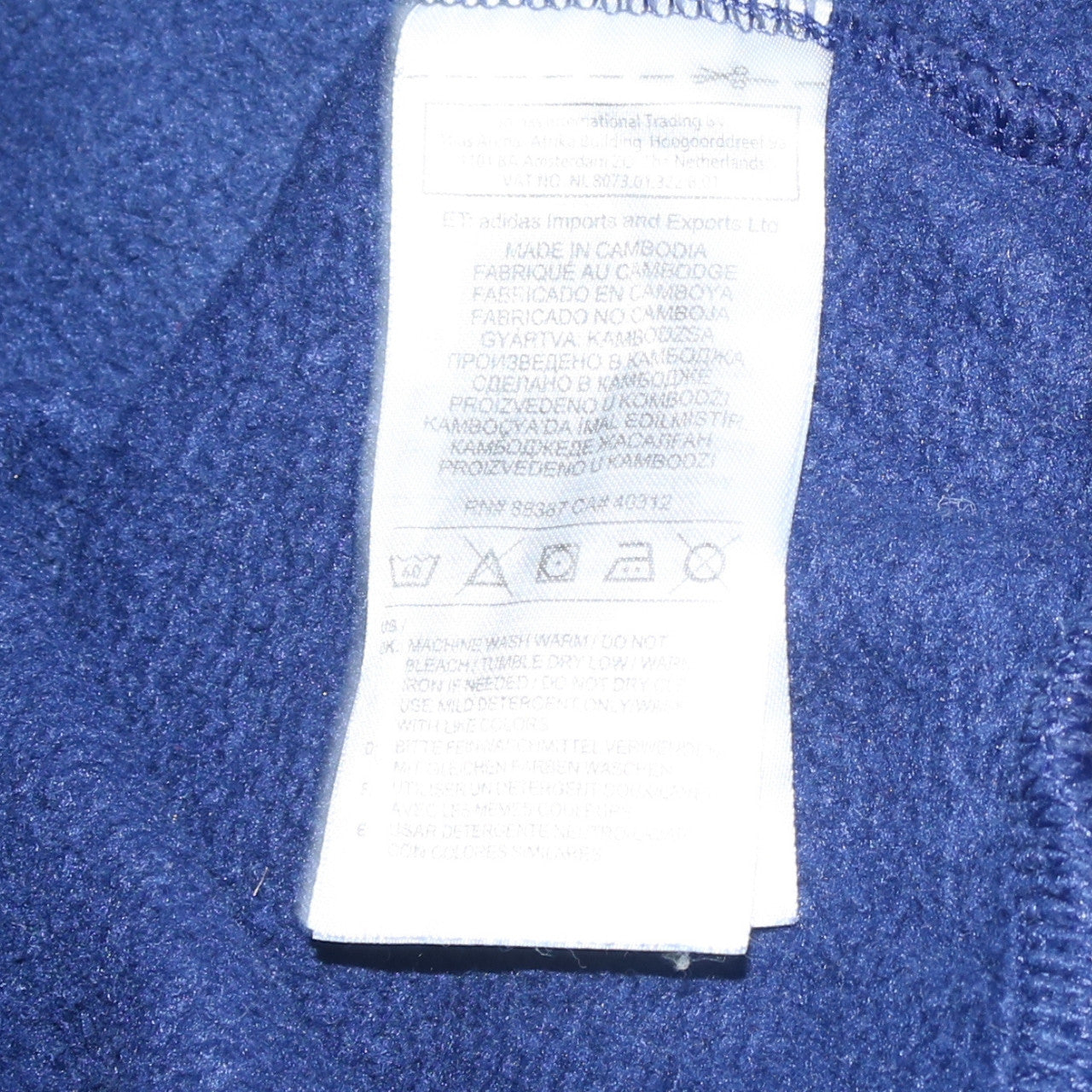 Mens UK Size S adidas Blue Pullover Sweatshirt
