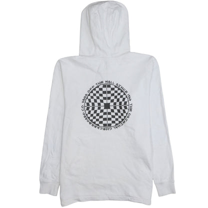 Mens UK Size M VANS White 1/2 Zip Hoodie
