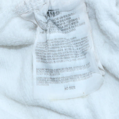 Mens UK Size M VANS White 1/2 Zip Hoodie