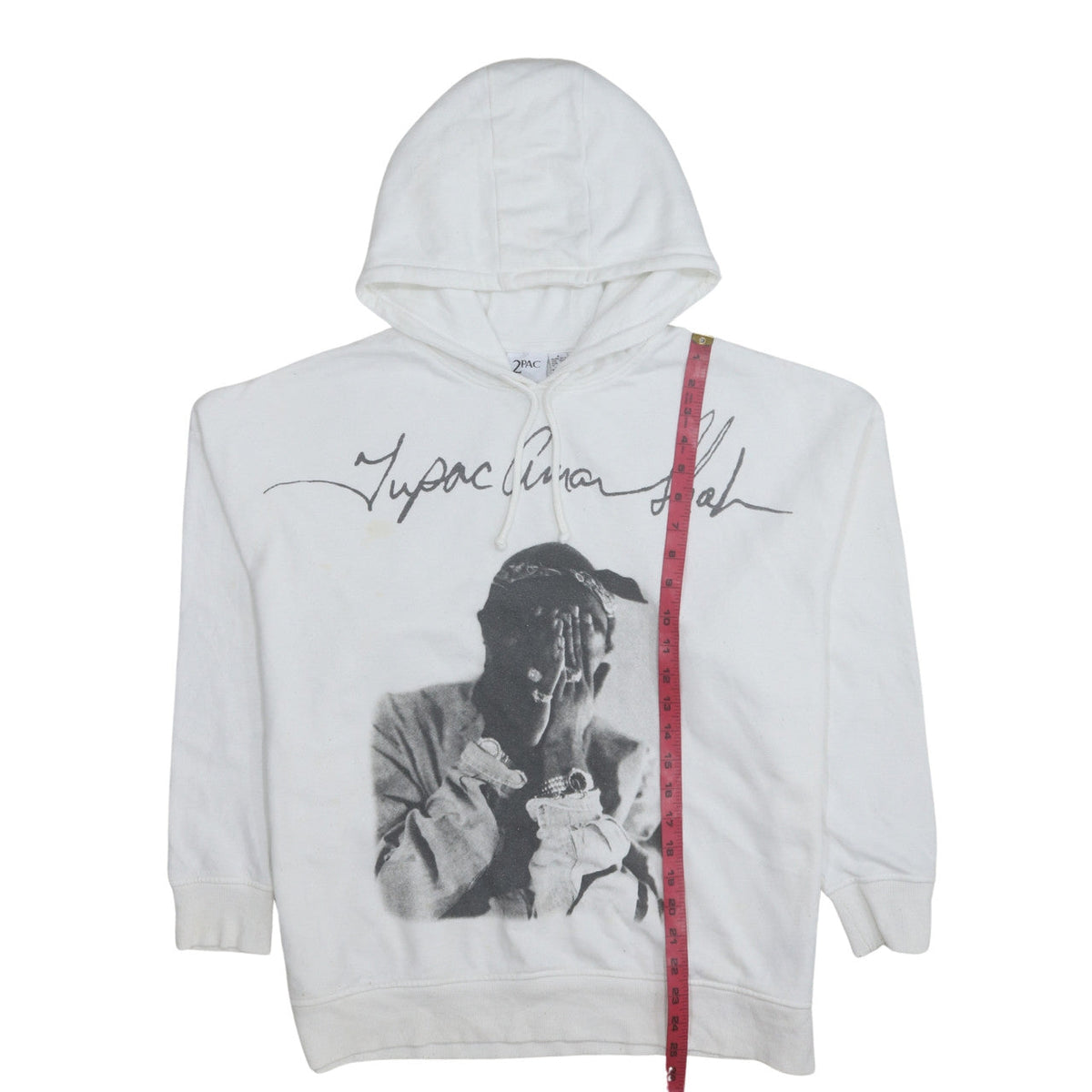 Womens UK Size S 2Pac White Pullover Hoodie