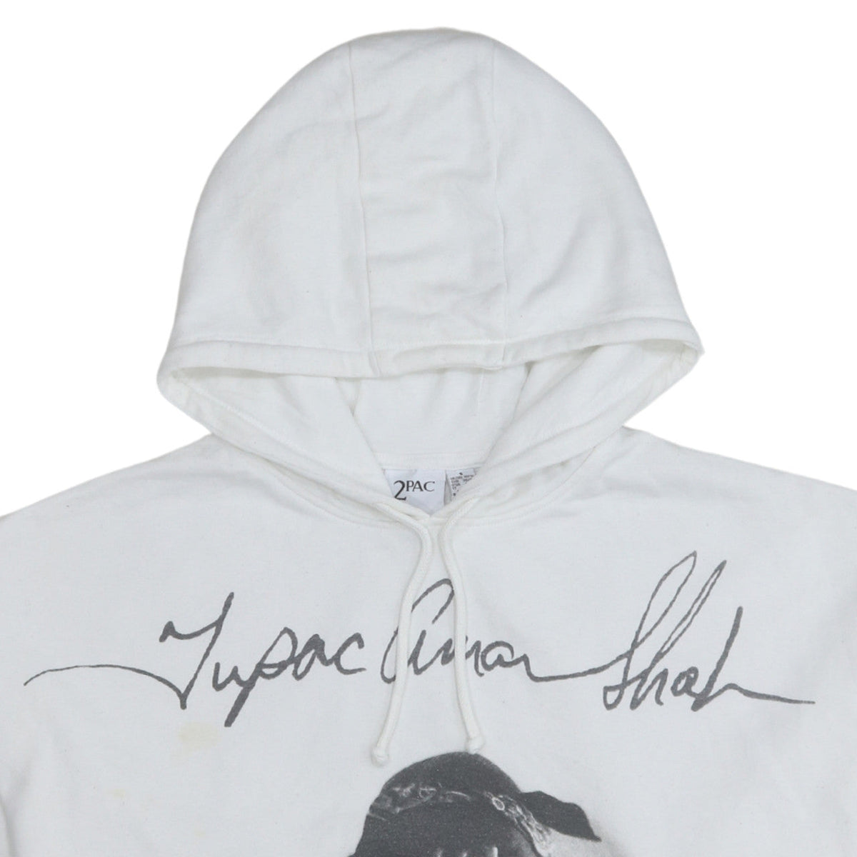 Womens UK Size S 2Pac White Pullover Hoodie
