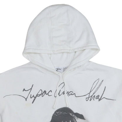 Womens UK Size S 2Pac White Pullover Hoodie