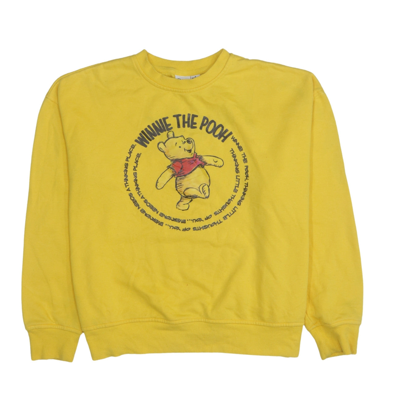 Womens UK Size 10/12 Disney Yellow Pullover Sweatshirt