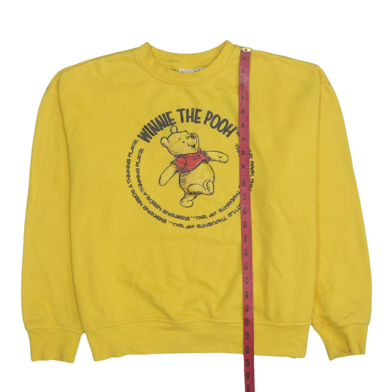 Womens UK Size 10/12 Disney Yellow Pullover Sweatshirt