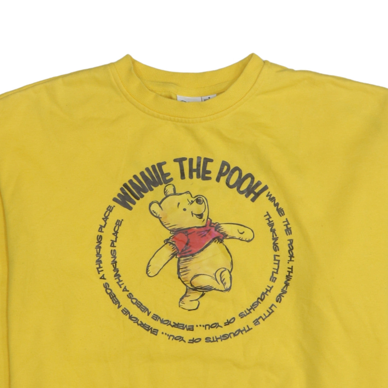 Womens UK Size 10/12 Disney Yellow Pullover Sweatshirt