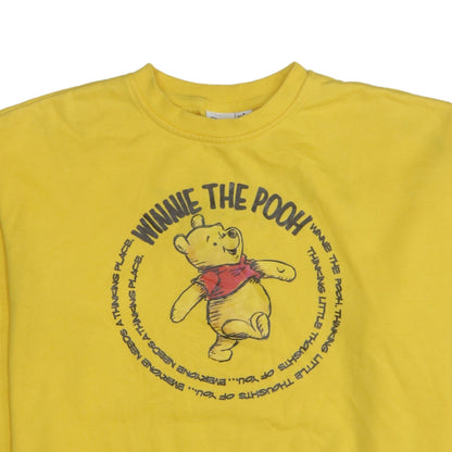 Womens UK Size 10/12 Disney Yellow Pullover Sweatshirt