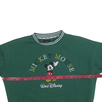 Womens UK Size 2XS Disney Green Pullover Sweatshirt