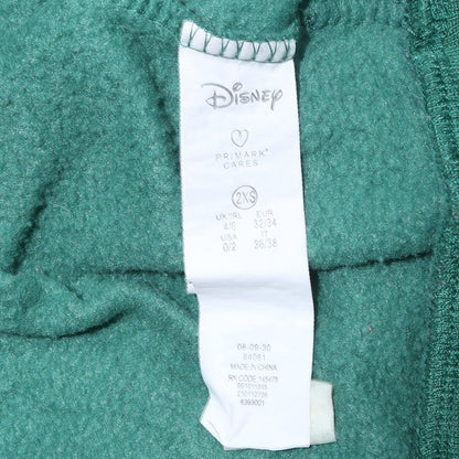 Womens UK Size 2XS Disney Green Pullover Sweatshirt