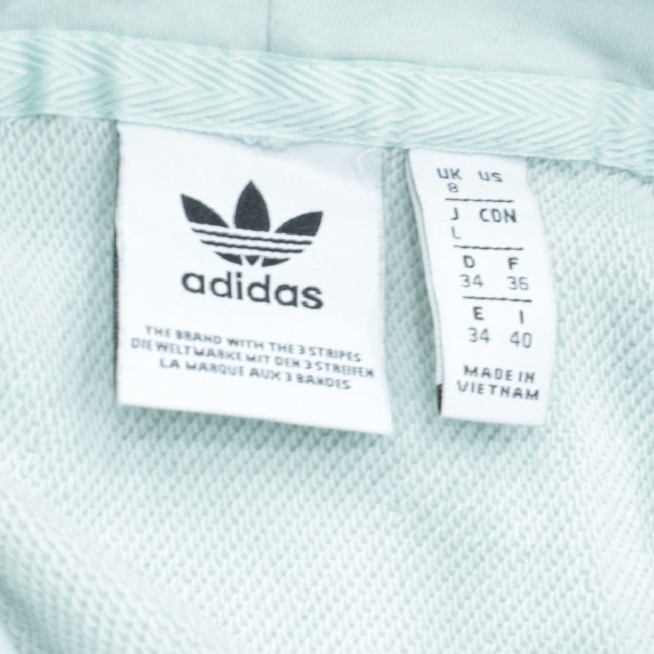 Womens UK Size 8 adidas Green Pullover Hoodie
