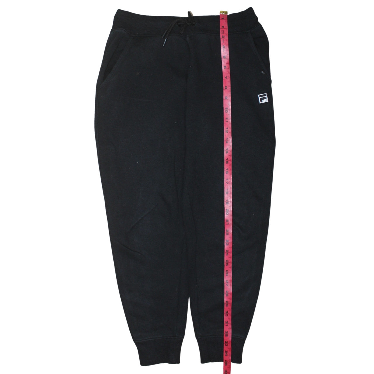 Womens UK Size S FILA Regular Fit Jogger Black Trousers